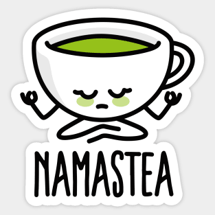 Namastea Namaste meditation green tea Yoga Kawaii matcha Sticker